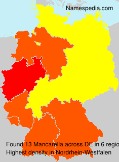 Surname Mancarella in Germany Surname Mancarella in Germany