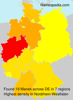 Surname Manek in Germany Surname Manek in Germany