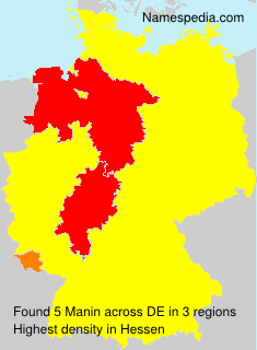 Surname Manin in Germany Surname Manin in Germany