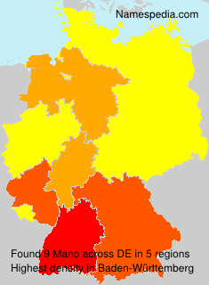 Surname Mano in Germany Surname Mano in Germany
