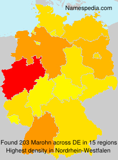 Surname Marohn in Germany Surname Marohn in Germany