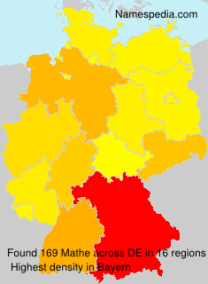 Surname Mathe in Germany Surname Mathe in Germany