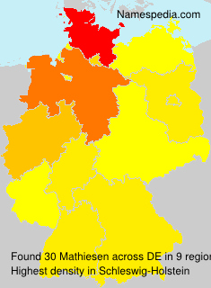 Surname Mathiesen in Germany Surname Mathiesen in Germany