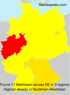 Surname Mathissen in Germany Surname Mathissen in Germany