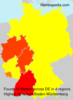Surname Matteo in Germany Surname Matteo in Germany