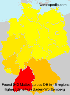 Surname Mattes in Germany