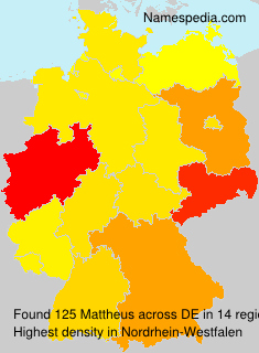 Surname Mattheus in Germany Surname Mattheus in Germany