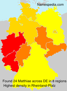 Surname Matthiae in Germany Surname Matthiae in Germany