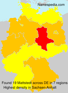 Surname Mattstedt in Germany Surname Mattstedt in Germany