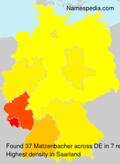 Surname Matzenbacher in Germany Surname Matzenbacher in Germany