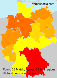 Surname Matzky in Germany Surname Matzky in Germany