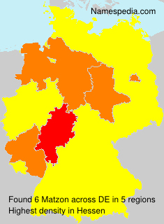 Surname Matzon in Germany Surname Matzon in Germany