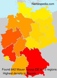 Surname Mauer in Germany Surname Mauer in Germany