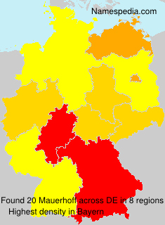 Surname Mauerhoff in Germany Surname Mauerhoff in Germany