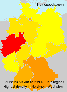 Surname Maxim in Germany Surname Maxim in Germany
