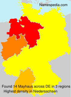 Surname Mayhaus in Germany Surname Mayhaus in Germany