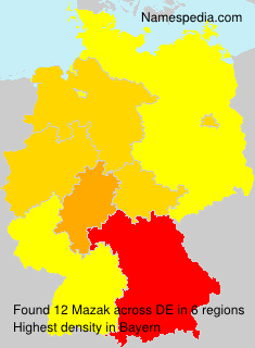 Surname Mazak in Germany Surname Mazak in Germany