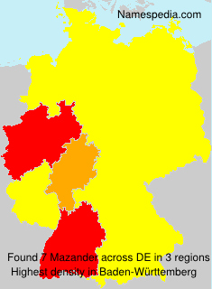 Surname Mazander in Germany Surname Mazander in Germany