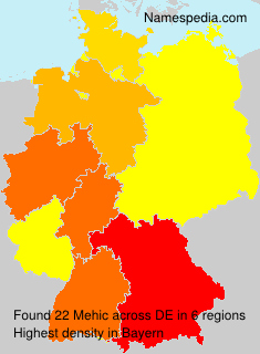 Surname Mehic in Germany Surname Mehic in Germany