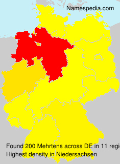 Surname Mehrtens in Germany Surname Mehrtens in Germany