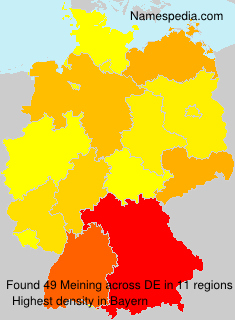 Surname Meining in Germany Surname Meining in Germany