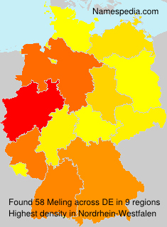 Surname Meling in Germany Surname Meling in Germany