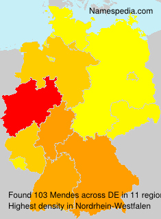 Surname Mendes in Germany Surname Mendes in Germany