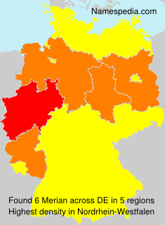 Surname Merian in Germany Surname Merian in Germany