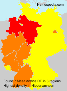 Surname Mesa in Germany Surname Mesa in Germany