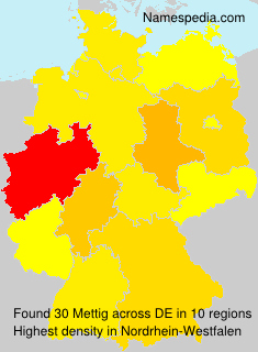 Surname Mettig in Germany Surname Mettig in Germany