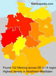 Surname Metzing in Germany Surname Metzing in Germany