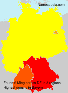 Surname Mieg in Germany Surname Mieg in Germany