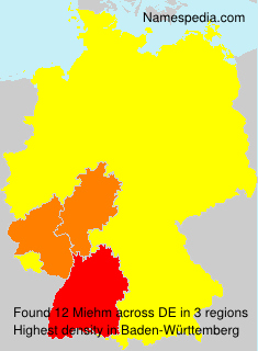 Surname Miehm in Germany Surname Miehm in Germany