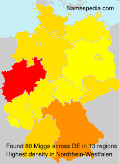 Surname Migge in Germany Surname Migge in Germany