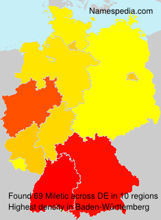 Surname Miletic in Germany Surname Miletic in Germany