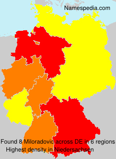 Surname Miloradovic in Germany Surname Miloradovic in Germany