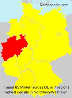 Surname Minten in Germany Surname Minten in Germany