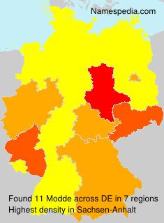 Surname Modde in Germany Surname Modde in Germany