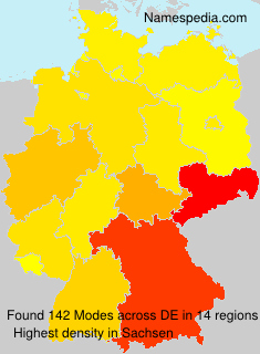 Surname Modes in Germany Surname Modes in Germany