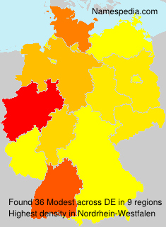 Surname Modest in Germany Surname Modest in Germany