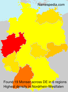 Surname Monser in Germany Surname Monser in Germany