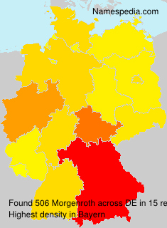 Surname Morgenroth in Germany Surname Morgenroth in Germany
