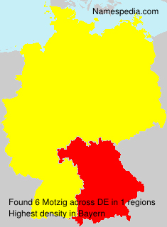 Surname Motzig in Germany