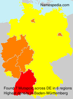 Surname Mutapcic in Germany Surname Mutapcic in Germany