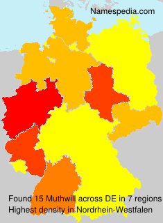 Surname Muthwill in Germany Surname Muthwill in Germany