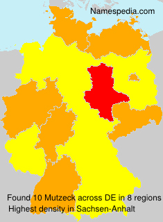 Surname Mutzeck in Germany Surname Mutzeck in Germany