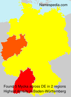 Surname Mycka in Germany Surname Mycka in Germany
