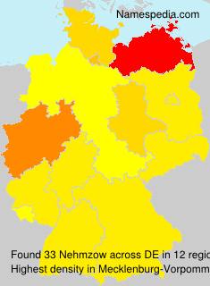 Surname Nehmzow in Germany Surname Nehmzow in Germany