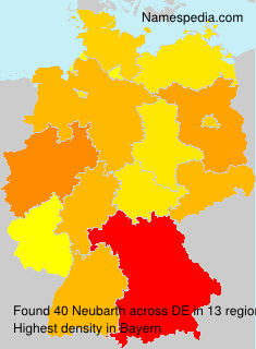 Surname Neubarth in Germany Surname Neubarth in Germany