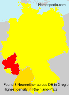 Surname Neunreither in Germany Surname Neunreither in Germany